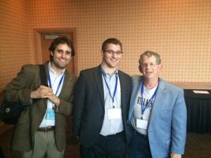 With my mentors Greg Blumberg (left. was my advisor for my study and presentation), and Mike Mogil (right).